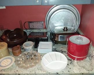 Assorted Kitchenware, Glassware, Dishes, & Etc,