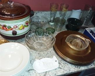 Assorted Kitchenware, Glassware, Dishes, & Etc,