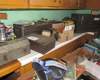 tools and boxes