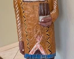 Large Wood Indian Statue