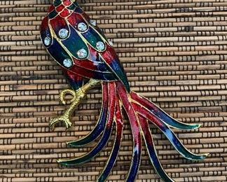 Large Vtg Bird Brooch