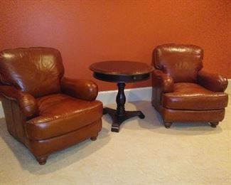 2 Bradington Young leather club chairs