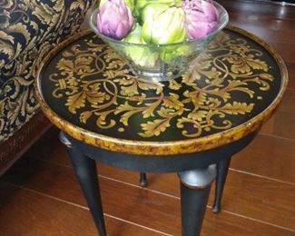 Small round side table