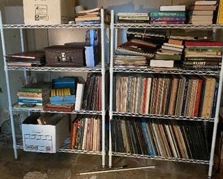 Classical record collection and sheet music