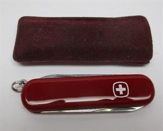 A Swiss Army Key chain knife, blade signed Wenger Delmont Switzerland
