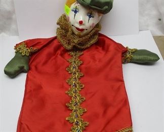 clown puppet with porcelain head