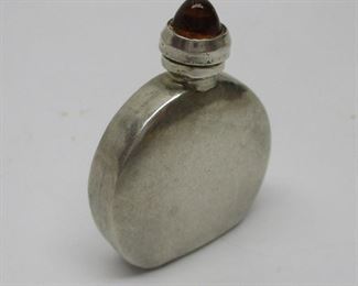 Mexico perfume bottle with dabber and threaded lid.  1 3/8" tall