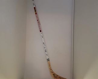 Signed Blackhawks hockey stick