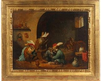 Lot 11 | (ATTRB) DAVID (THE YOUNGER) TENIERS II (1610-1690), Singerie 'Monkey Trick'