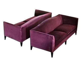 Lot 45 | PAIR BAKER CONTEMPORARY CAMELBACK SOFAS