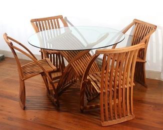Lot 46 | (5pc) MODERNIST FOLDING TABLE & CHAIRS