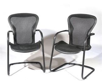 Lot 49 | PAIR HERMAN MILLER AERON SIDE CHAIRS