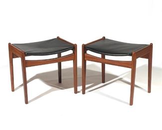 Lot 51 | BLOOMINGDALES MID-CENTURY TEAK FOOTSTOOLS