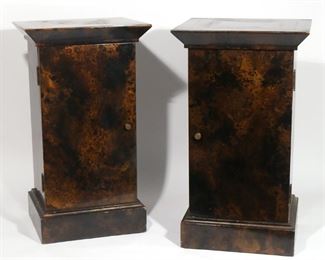 Lot 58 | PAIR SMOKEY LACQUERED CABINETS