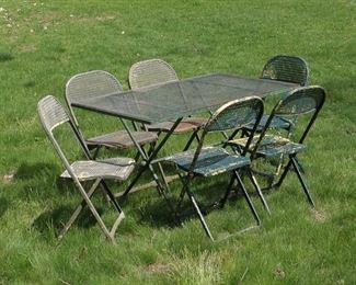 Lot 63 | (7pc) MID CENTURY GARDEN FURNITURE