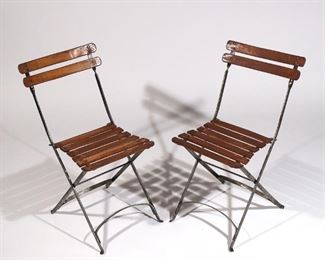 Lot 62 | PAIR FRENCH FOLDING CHAIRS