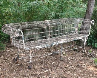 Lot 65 | LATE 19th/EARLY 20th CENTURY LARGE GARDEN BENCH