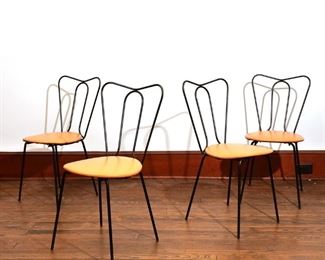Lot 74 | (4pc) LEWIS STREET WROUGHT IRON CHAIRS