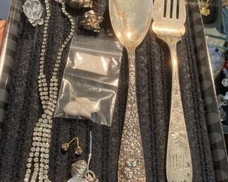 Sterling silver spoon and fork