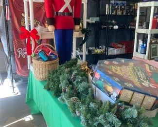 Assorted Christmas garage items