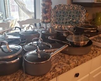 Collection of Capphalon pots and pans
