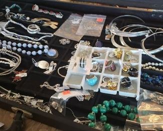 Collection of Costume jewelry..many sterling