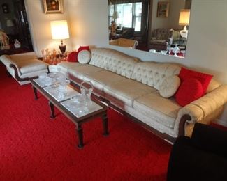 BUY-IT NOW 4 PIECE MID CENTURY SECTIONAL SOFA BY INTERNATIONAL  SEC. 1, 60", SEC. 2, 76" TRIANGLE TABLE 36", SEC. 3, 32"  $350