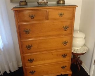 BUY-IT NOW VINTAGE KLING SOLID MAPLE HIGHBOY CHEST