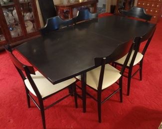 PLANNER GROUP BY PAUL MCCOBB DINING TABLE WITH 6 CHAIRS, TABLE 66" x 37" & 2, 15" LEAVES SELLS WITH SIDEBOARD 