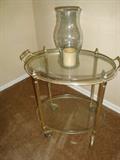 Silverplate and glass server with removable tray!
