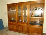 Bernhardt three piece wall unit w/bookcase, secretary