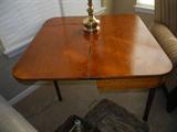Antique table opened up