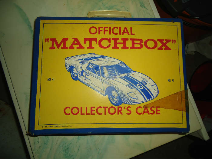Matchbox case filled with vintage cars