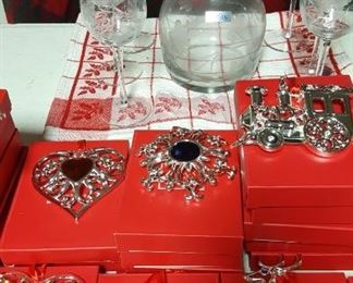Lenox silverplate ornaments