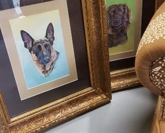 Dog paintings