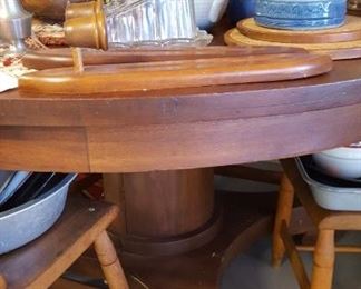 Antique round mahogany table