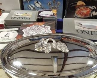 Silver plate covered casserole