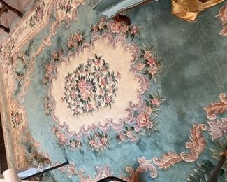Oriental Rug baby blue 106"W x 153"L $295 -Call or Text for Updated Discount Price 