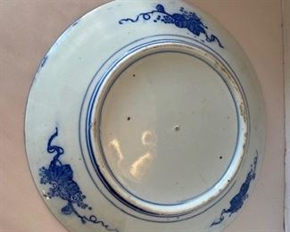 #49 2 Blue & White Oriental Chargers  1’ each      			$  60 EACH -Call or Text for Updated Discount Price 