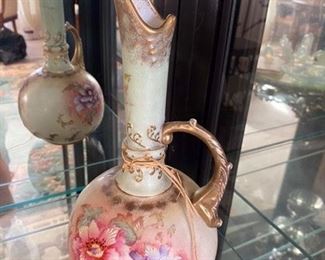 $75 -porcelain painted ewer - Call or Text for Updated Discount Price -