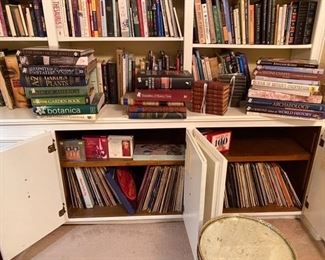 Still lots of books - mostly English history.  Some records albums. 