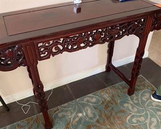 Oriental Foyer Console $395 Call or Text for Updated Discount Price 