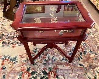 Curio cabinet side table - $60 -Call or Text for Updated Discount Price - 