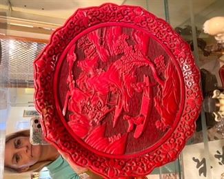 Cinnabar plate - $50 - Call or Text for Updated Discount Price - 