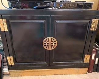 Black Oriental Cabinet   21”D x 32.5”L x 26”H   			$175 - Call or Text for Updated Discount Price - 

