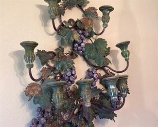 Grape Sconce  27.5”L x 18”W    $  50 - Call or Text for Updated Discount Price - 
