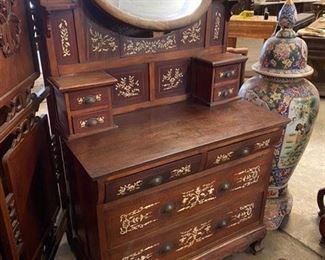 Englo Indian chest dresser inlaid  - $699 - Call or Text for updated discount price. 