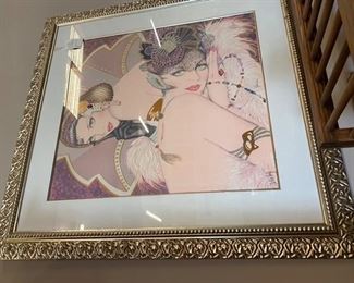 Art deco print signed $295- Call or Text for updated discount price. 