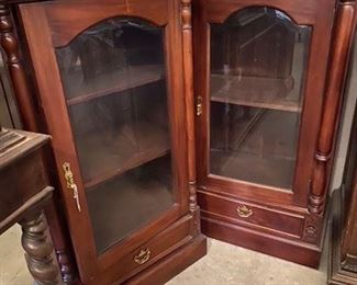 $395 - pair of display cabinets glass doors - pls call or text for new updated discount price