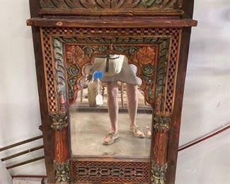 $295 - Indian carved mirror - call or text for new updated price